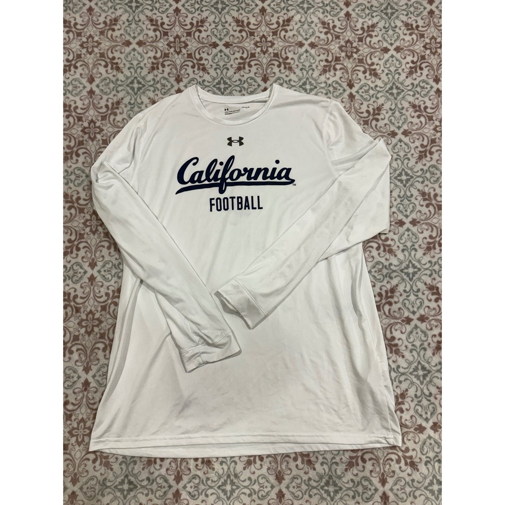 Under Armour California Football Long Sleeve Shirt White Mens Large Loose Fit